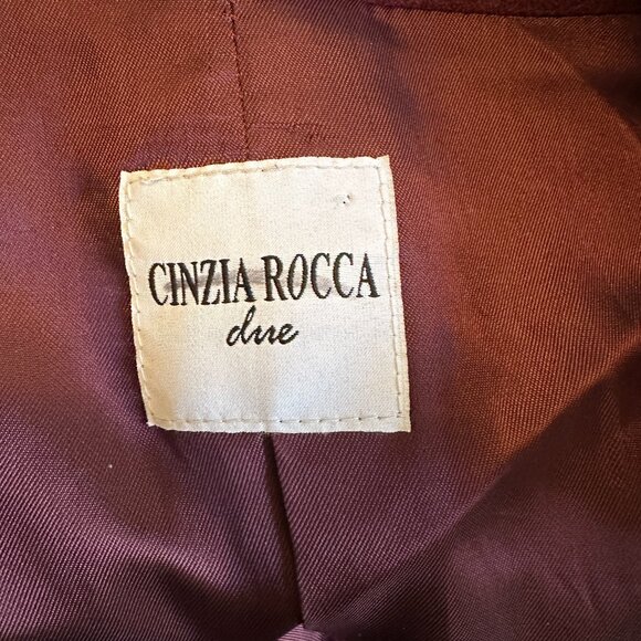Cinzia Rocca Burgundy Wool/Angora Coat Size 20 plus In good condition - Picture 3 of 7